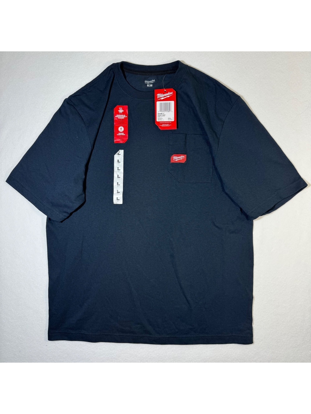 Milwaukee Heavy Duty Pocket T-Shirt Blue Sz L — NWT 601BL-L
